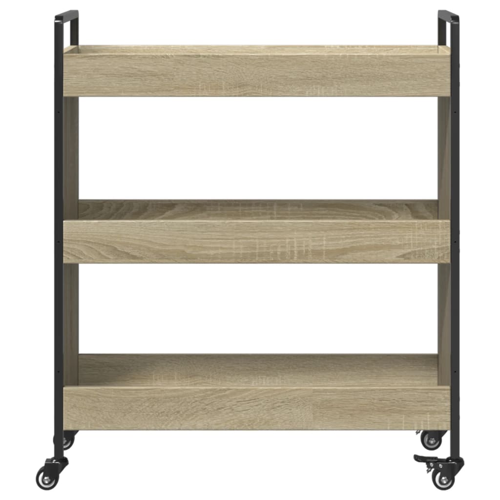 Τρόλεϊ Κουζίνας Sonoma Δρυς 70x30x82 εκ. από Επεξεργασμένο Ξύλο