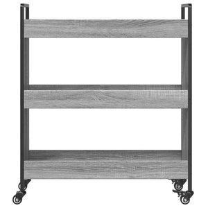 Τρόλεϊ Κουζίνας Sonoma Γκρι 70x30x82 εκ. από Επεξεργασμένο Ξύλο - Pakobazaar