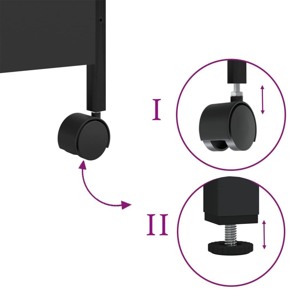 Τρόλεϊ Κουζίνας Μαύρο 45x35x89,5 εκ. από Επεξεργασμένο Ξύλο