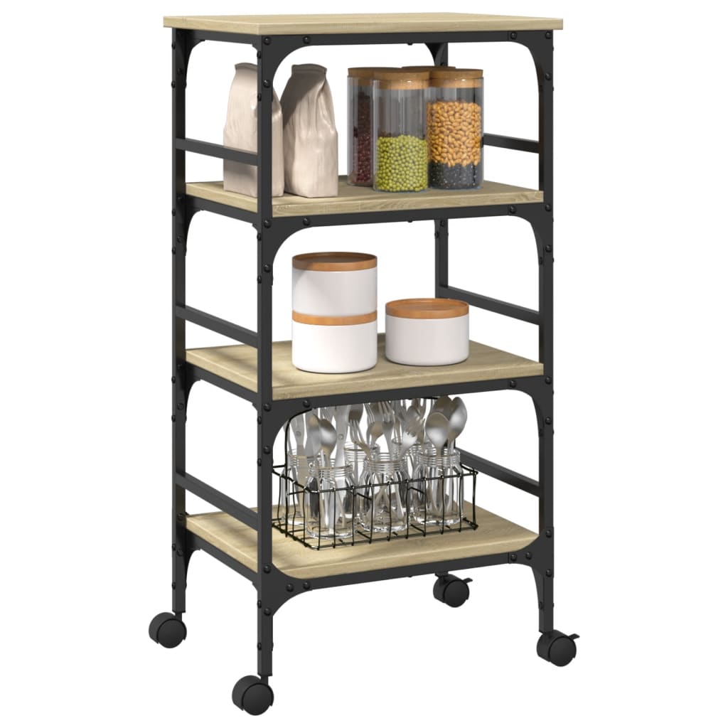 Τρόλεϊ Κουζίνας Sonoma Δρυς 45x35x89,5 εκ. Επεξεργασμένο Ξύλο