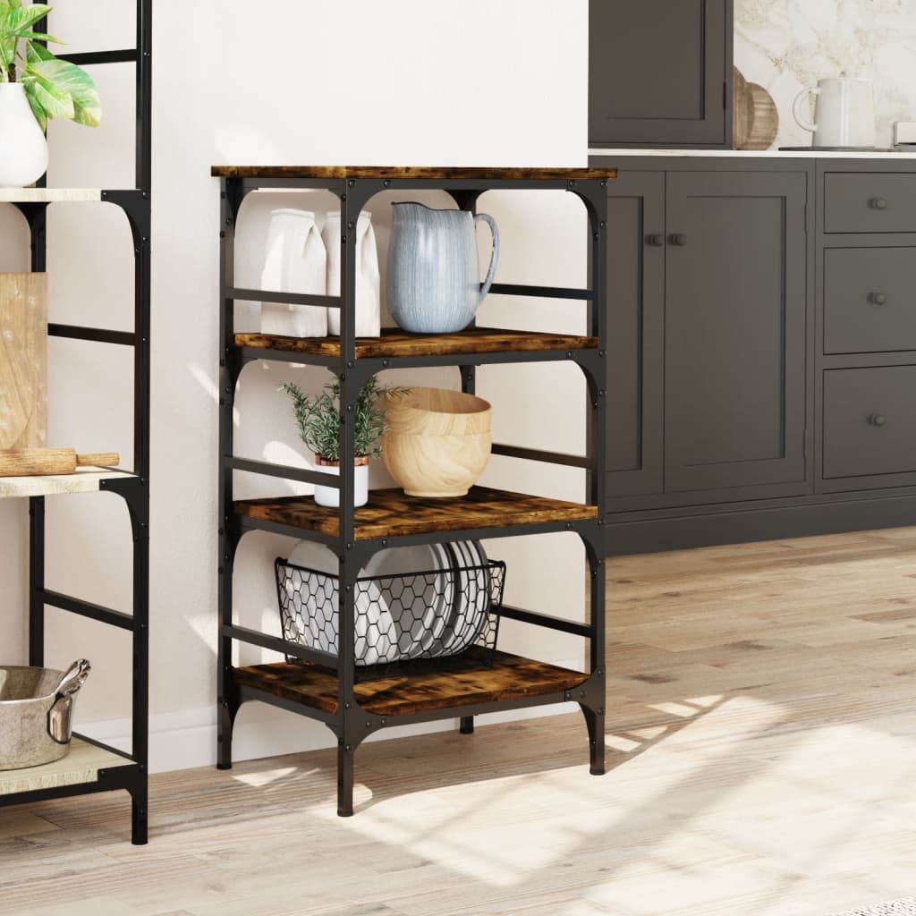 Τρόλεϊ Κουζίνας Καπνιστή Δρυς 45x35x89,5 εκ Επεξεργασμένο Ξύλο - Pakobazaar