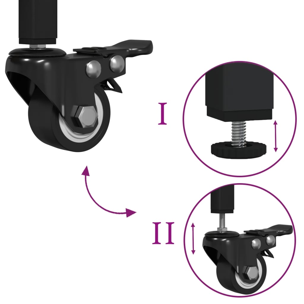 Τρόλεϊ Κουζίνας Καφέ Δρυς 81,5x41x92,5 εκ. Επεξεργασμένο Ξύλο