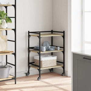 Τρόλεϊ Κουζίνας Sonoma Δρυς 50x35x75,5 εκ. Επεξεργασμένο Ξύλο
