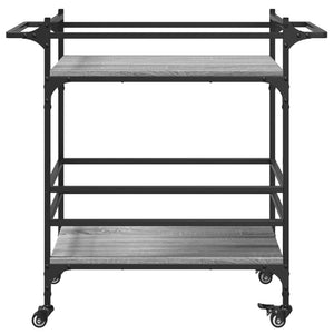 Τρόλεϊ Κουζίνας Sonoma Γκρι 82x40x78,5 εκ. Επεξεργασμένο Ξύλο