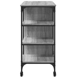 Τρόλεϊ Κουζίνας Sonoma Γκρι 100x45x89,5 εκ. Επεξεργασμένο Ξύλο