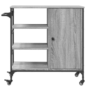 Τρόλεϊ Κουζίνας Sonoma Γκρι 87,5x38,5x84,5 εκ. Επεξ. Ξύλο - Pakobazaar