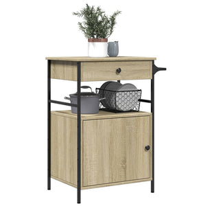 Τρόλεϊ Κουζίνας Sonoma Δρυς 56x43x89,5 εκ. Επεξεργασμένο Ξύλο