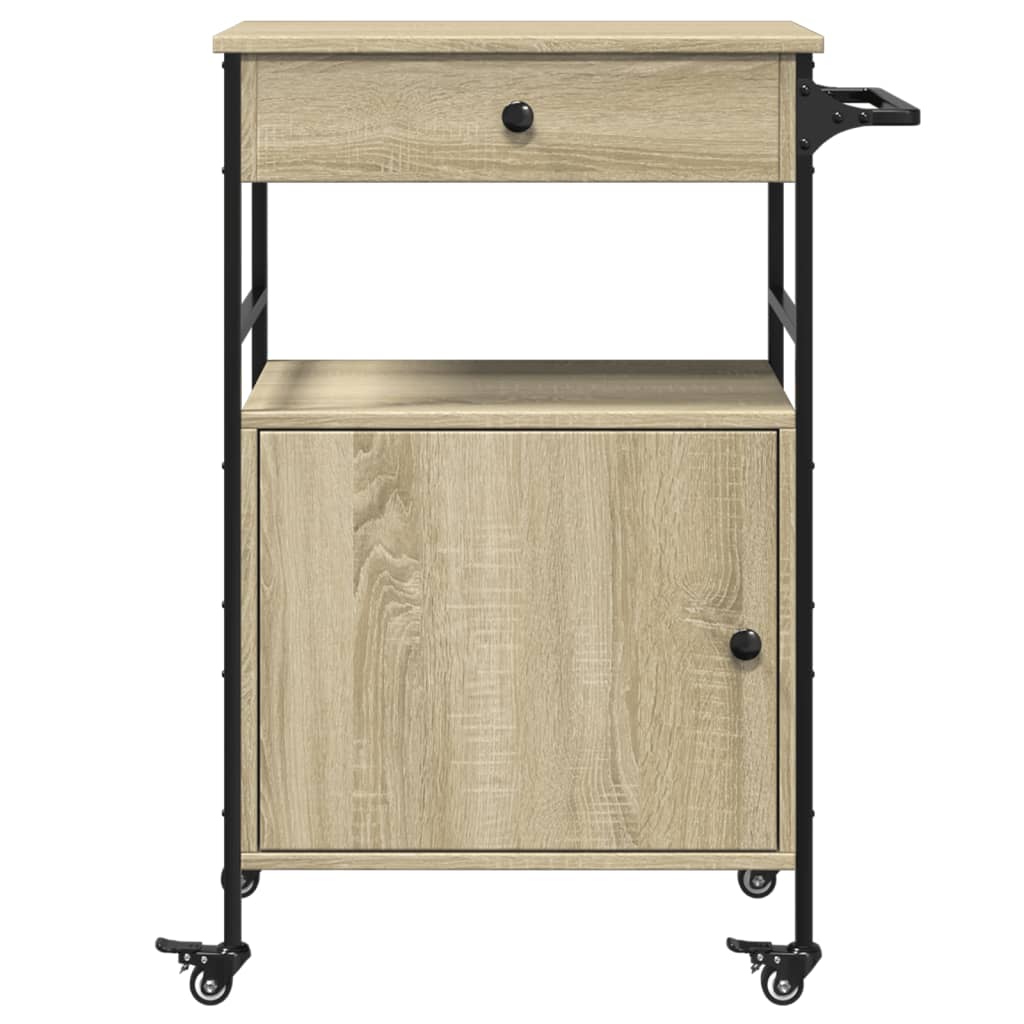 Τρόλεϊ Κουζίνας Sonoma Δρυς 56x43x89,5 εκ. Επεξεργασμένο Ξύλο