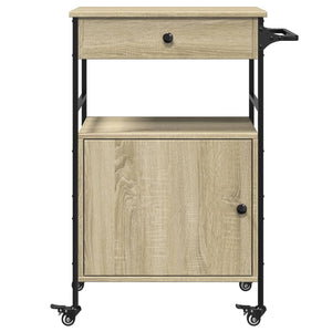 Τρόλεϊ Κουζίνας Sonoma Δρυς 56x43x89,5 εκ. Επεξεργασμένο Ξύλο
