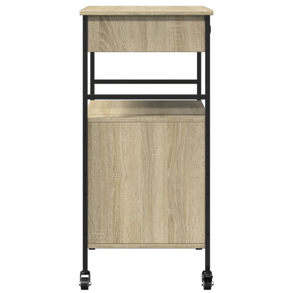 Τρόλεϊ Κουζίνας Sonoma Δρυς 56x43x89,5 εκ. Επεξεργασμένο Ξύλο