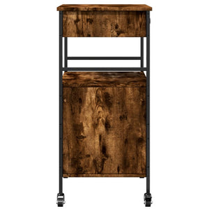 Τρόλεϊ Κουζίνας Καπνιστή Δρυς 56x43x89,5 εκ. Επεξεργασμένο Ξύλο