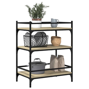Τρόλεϊ Κουζίνας Sonoma Δρυς 65x40x86,5 εκ. Επεξεργασμένο Ξύλο