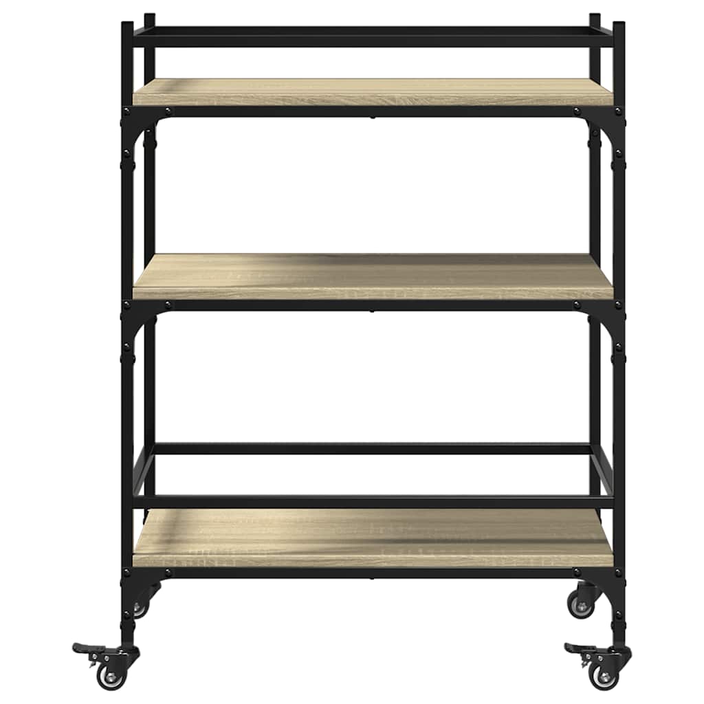 Τρόλεϊ Κουζίνας Sonoma Δρυς 65x40x86,5 εκ. Επεξεργασμένο Ξύλο