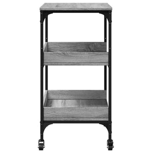 Τρόλεϊ Κουζίνας Sonoma Γκρι 60x41x80,5 εκ. Επεξεργασμένο Ξύλο - Pakobazaar