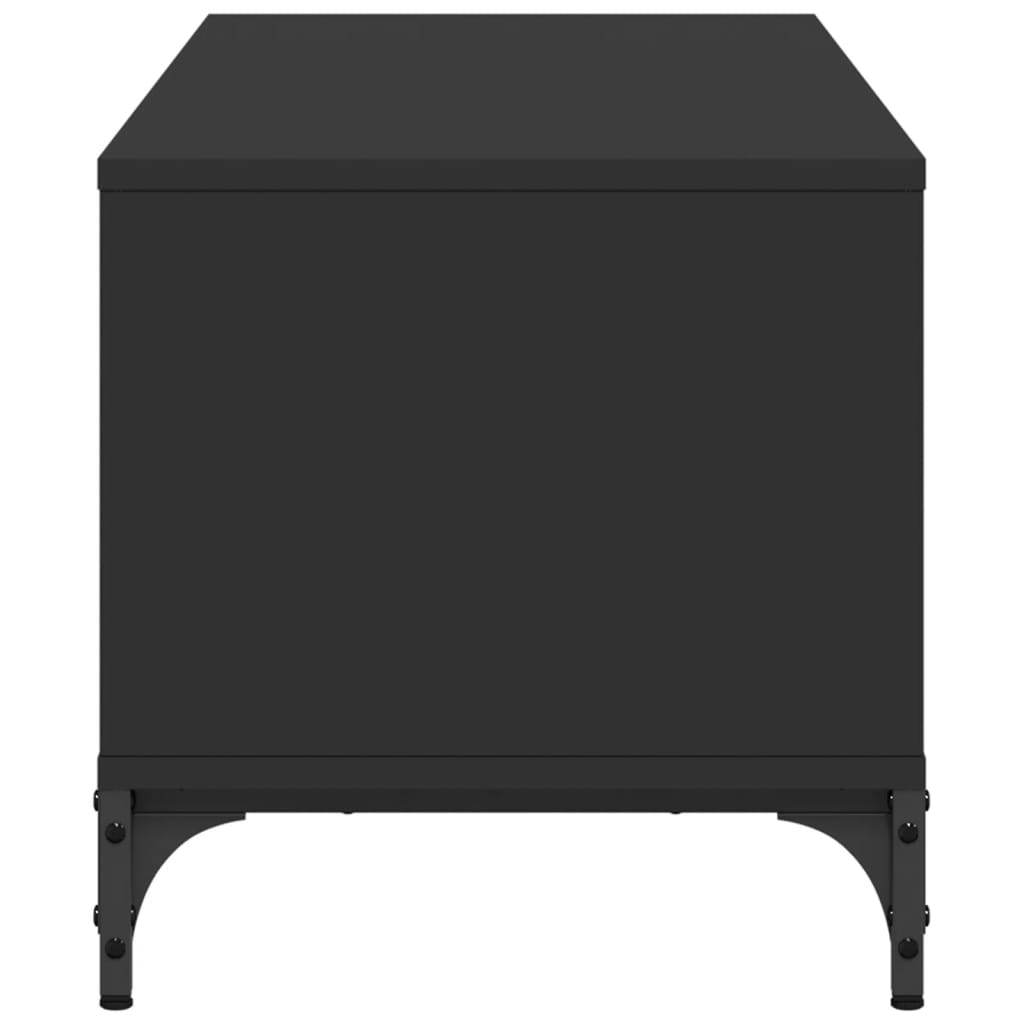 Έπιπλο TV Μαύρο 102x40x41εκ Επ Ξύλο/Ατσάλι Ηλ Βαφή Πούδρα