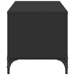 Έπιπλο TV Μαύρο 102x40x41εκ Επ Ξύλο/Ατσάλι Ηλ Βαφή Πούδρα - Pakobazaar