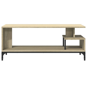Έπιπλο TV Sonoma Δρυς 102x40x41εκ Επ Ξύλο/Ατσάλι Ηλ Βαφή Πούδρα - Pakobazaar