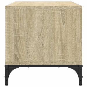 Έπιπλο TV Sonoma Δρυς 102x40x41εκ Επ Ξύλο/Ατσάλι Ηλ Βαφή Πούδρα - Pakobazaar