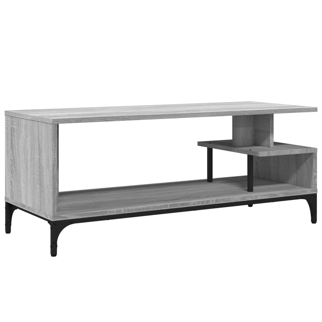 Έπιπλο TV Γκρι Sonoma 102x40x41εκ Επ Ξύλο/Ατσάλι Ηλ Βαφή Πούδρα