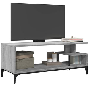 Έπιπλο TV Γκρι Sonoma 102x40x41εκ Επ Ξύλο/Ατσάλι Ηλ Βαφή Πούδρα