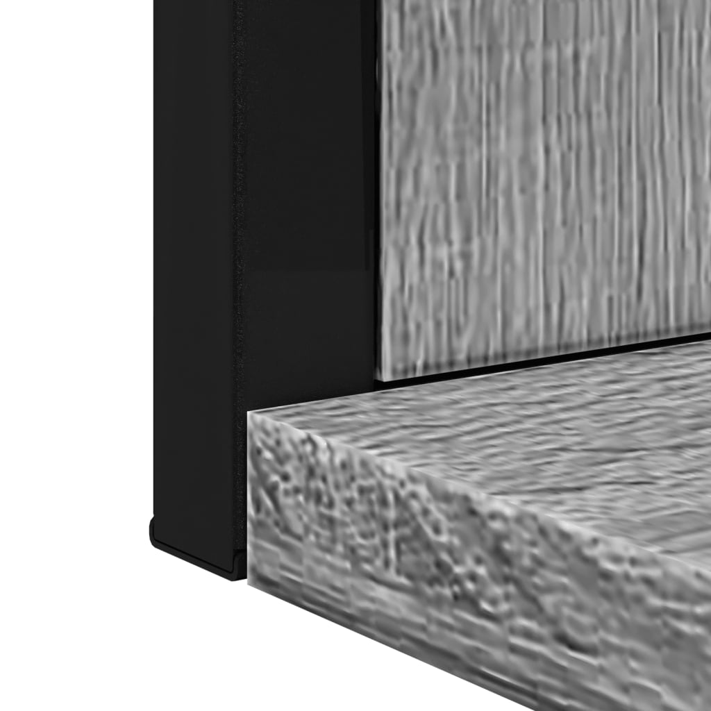 Καθρέφτης Μπάνιου με Ράφι Γκρι Sonoma 50x12x60 εκ. Επεξ. Ξύλο - Pakobazaar