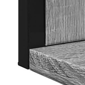Καθρέφτης Μπάνιου με Ράφι Γκρι Sonoma 50x12x60 εκ. Επεξ. Ξύλο - Pakobazaar