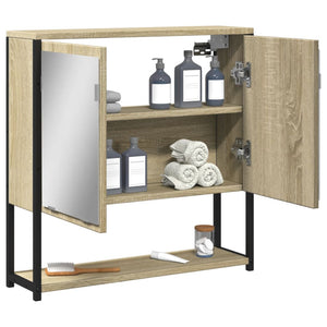 Καθρέφτης Μπάνιου Ντουλάπι Sonoma Δρυς 60x16x60 εκ. Επεξ. Ξύλο