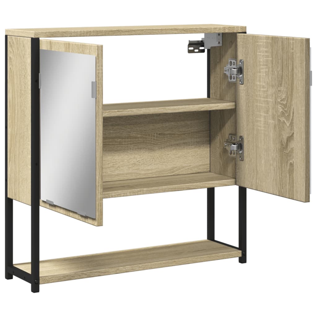Καθρέφτης Μπάνιου Ντουλάπι Sonoma Δρυς 60x16x60 εκ. Επεξ. Ξύλο