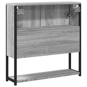 Καθρέφτης Μπάνιου Ντουλάπι Γκρι Sonoma 60x16x60 εκ Επεξ. Ξύλο