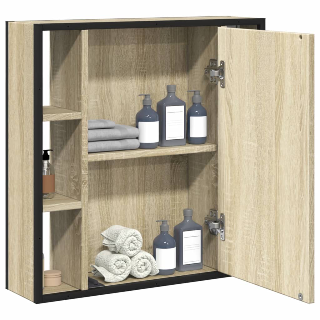 Καθρέφτης Μπάνιου Ντουλάπι Sonoma Δρυς 60x16x60 εκ. Επεξ. Ξύλο