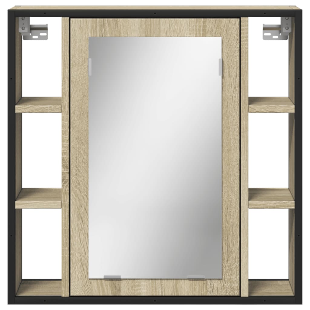 Καθρέφτης Μπάνιου Ντουλάπι Sonoma Δρυς 60x16x60 εκ. Επεξ. Ξύλο