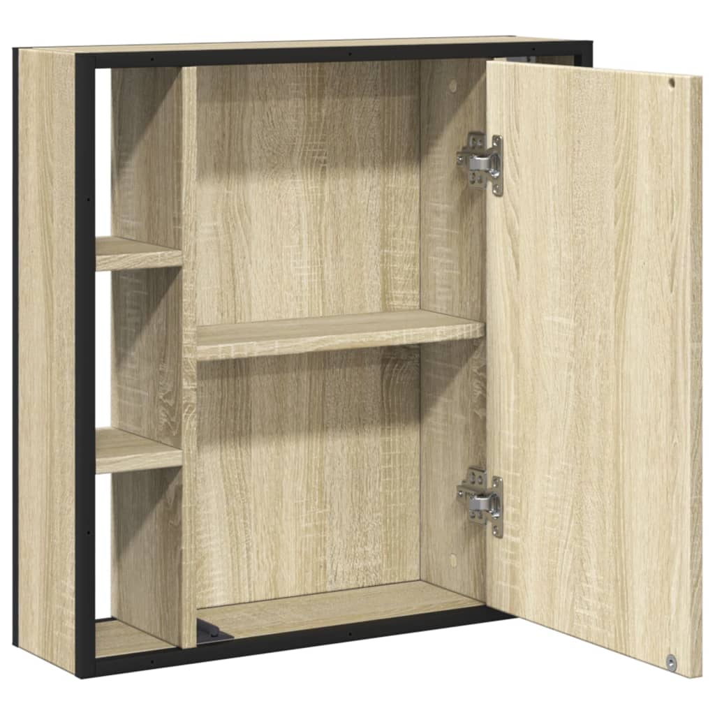 Καθρέφτης Μπάνιου Ντουλάπι Sonoma Δρυς 60x16x60 εκ. Επεξ. Ξύλο