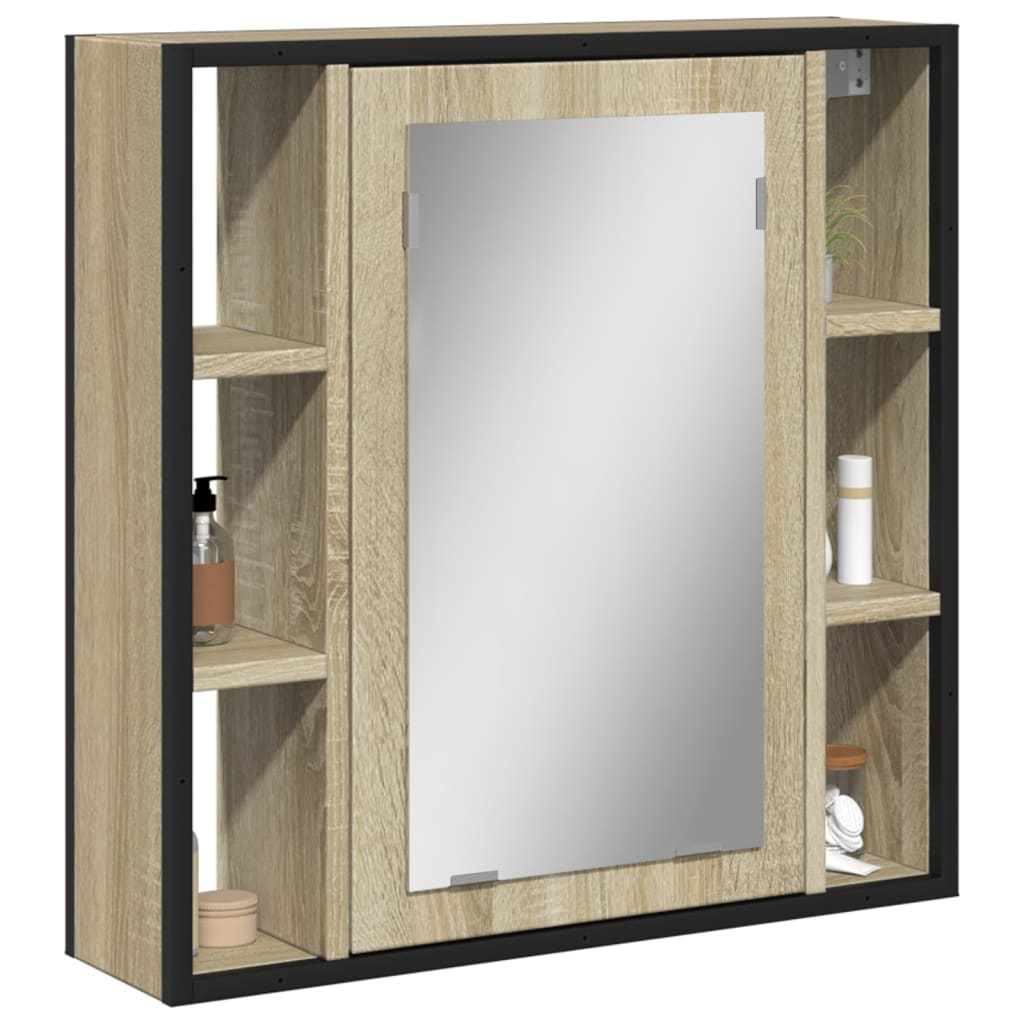Καθρέφτης Μπάνιου Ντουλάπι Sonoma Δρυς 60x16x60 εκ. Επεξ. Ξύλο