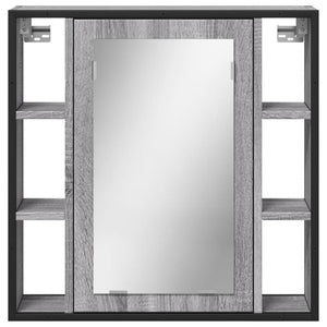 Καθρέφτης Μπάνιου Ντουλάπι Γκρι Sonoma 60x16x60 εκ Επεξ. Ξύλο - Pakobazaar