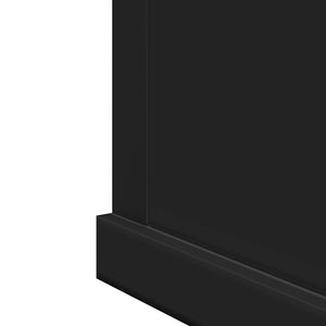 Καθρέφτης Μπάνιου με Ντουλάπι Μαύρος 42x12x60 εκ. Επεξ. Ξύλο