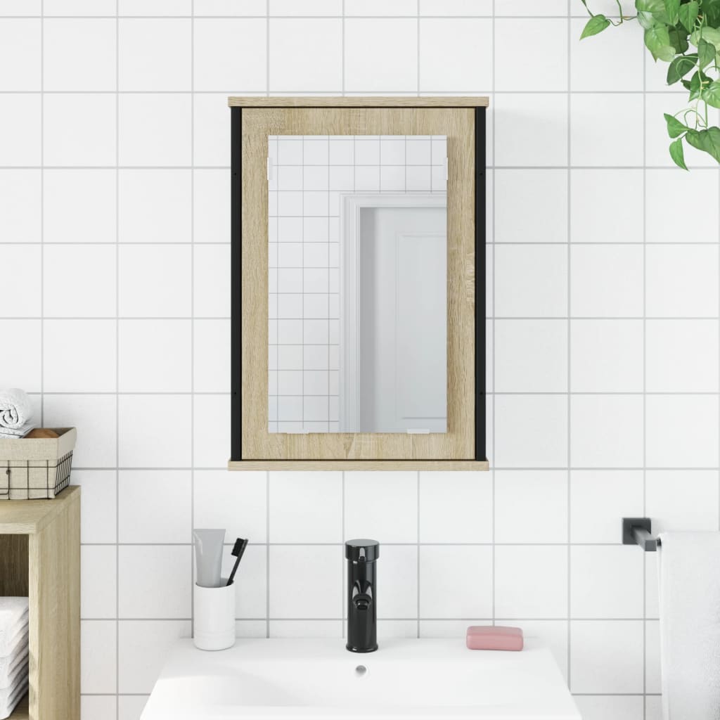 Καθρέφτης Μπάνιου Ντουλάπι Sonoma Δρυς 42x12x60 εκ. Επεξ. Ξύλο