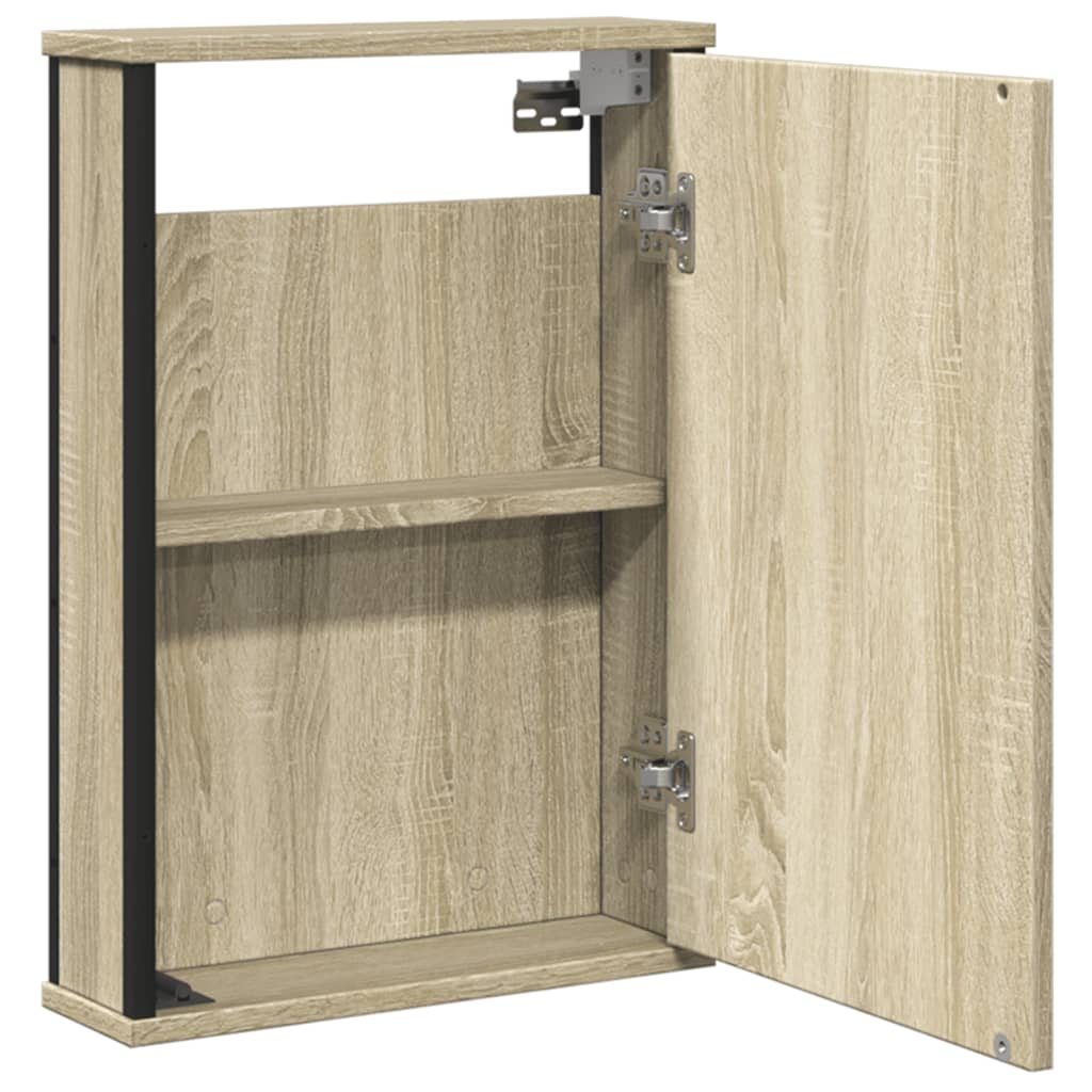 Καθρέφτης Μπάνιου Ντουλάπι Sonoma Δρυς 42x12x60 εκ. Επεξ. Ξύλο