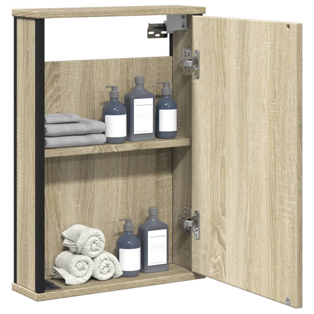 Καθρέφτης Μπάνιου Ντουλάπι Sonoma Δρυς 42x12x60 εκ. Επεξ. Ξύλο