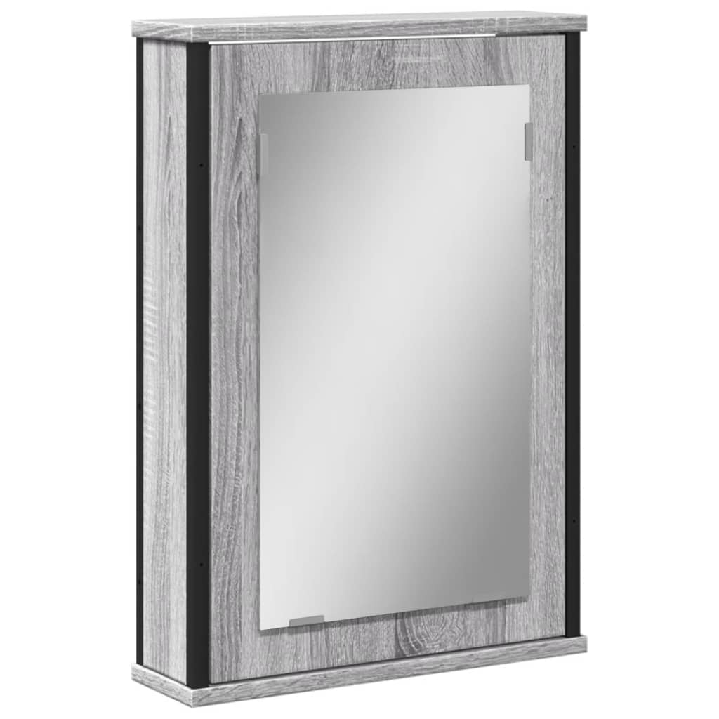 Καθρέφτης Μπάνιου Ντουλάπι Γκρι Sonoma 42x12x60 εκ Επεξ. Ξύλο - Pakobazaar