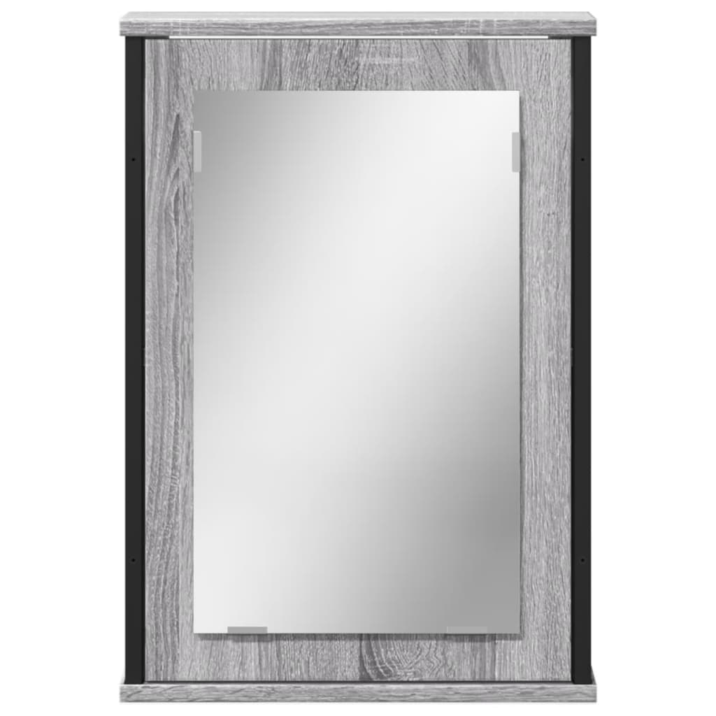 Καθρέφτης Μπάνιου Ντουλάπι Γκρι Sonoma 42x12x60 εκ Επεξ. Ξύλο - Pakobazaar