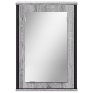 Καθρέφτης Μπάνιου Ντουλάπι Γκρι Sonoma 42x12x60 εκ Επεξ. Ξύλο - Pakobazaar