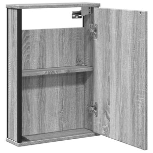 Καθρέφτης Μπάνιου Ντουλάπι Γκρι Sonoma 42x12x60 εκ Επεξ. Ξύλο - Pakobazaar