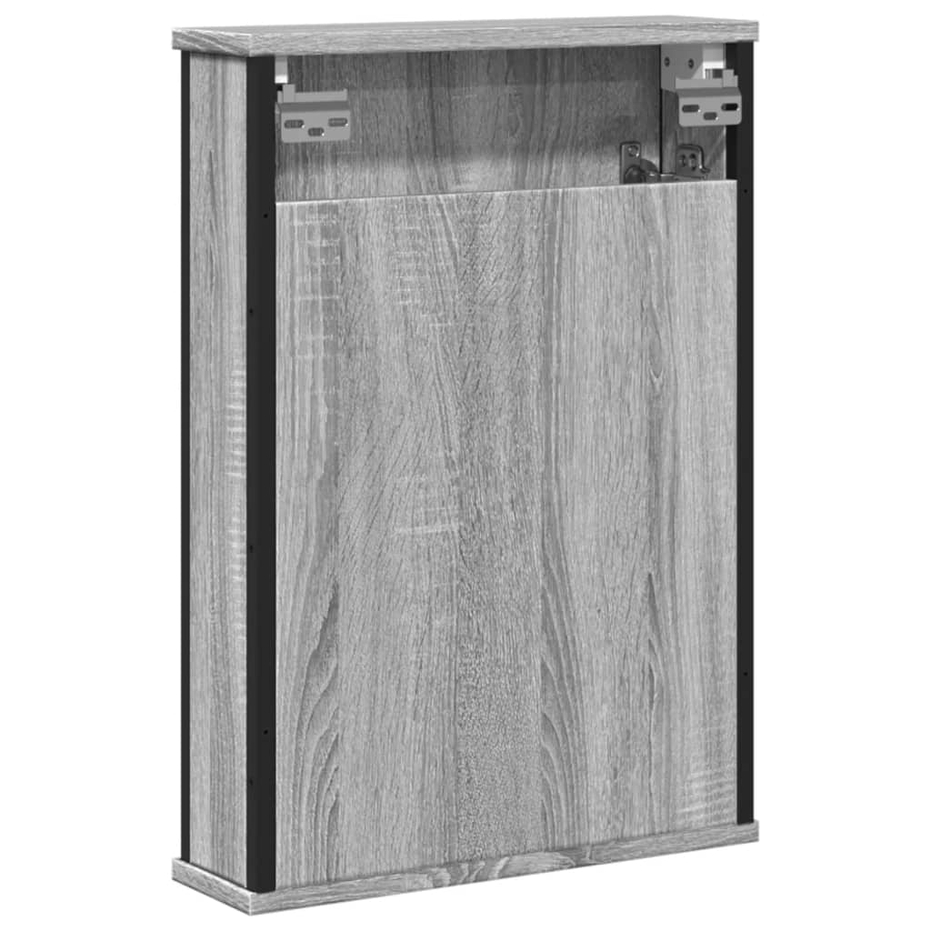 Καθρέφτης Μπάνιου Ντουλάπι Γκρι Sonoma 42x12x60 εκ Επεξ. Ξύλο - Pakobazaar