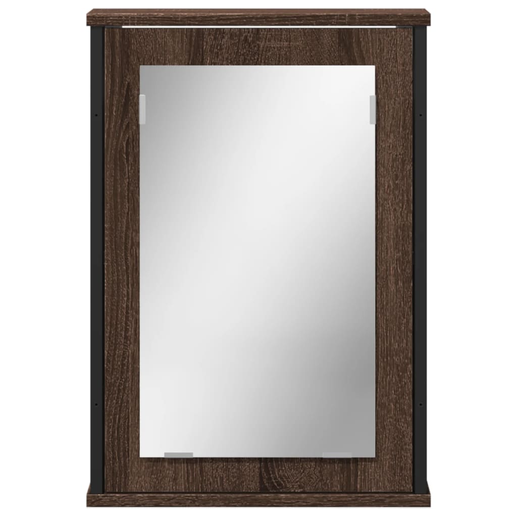Καθρέφτης Μπάνιου Ντουλάπι Καφέ Δρυς 42x12x60 εκ. Επεξεργ. Ξύλο - Pakobazaar