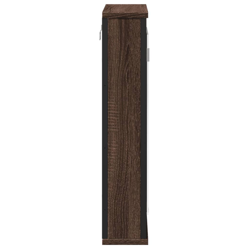 Καθρέφτης Μπάνιου Ντουλάπι Καφέ Δρυς 42x12x60 εκ. Επεξεργ. Ξύλο - Pakobazaar