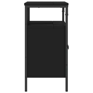 Ντουλάπι Νιπτήρα Μπάνιου Μαύρο 60x30x60 εκ. Επεξεργασμένο Ξύλο - Pakobazaar
