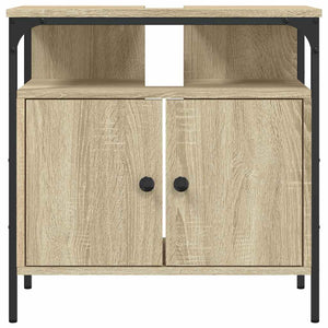Ντουλάπι Νιπτήρα Μπάνιου Sonoma Δρυς 60x30x60 εκ. Επεξ. Ξύλο