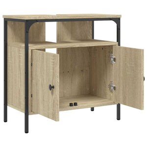 Ντουλάπι Νιπτήρα Μπάνιου Sonoma Δρυς 60x30x60 εκ. Επεξ. Ξύλο