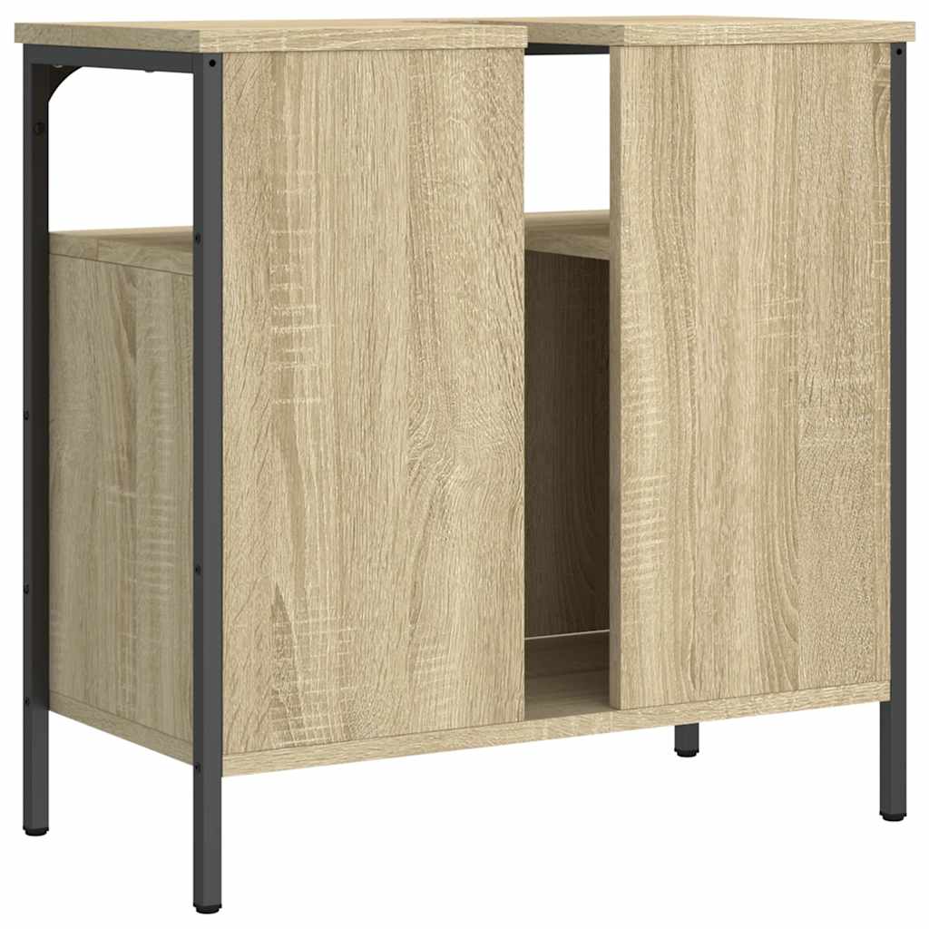 Ντουλάπι Νιπτήρα Μπάνιου Sonoma Δρυς 60x30x60 εκ. Επεξ. Ξύλο