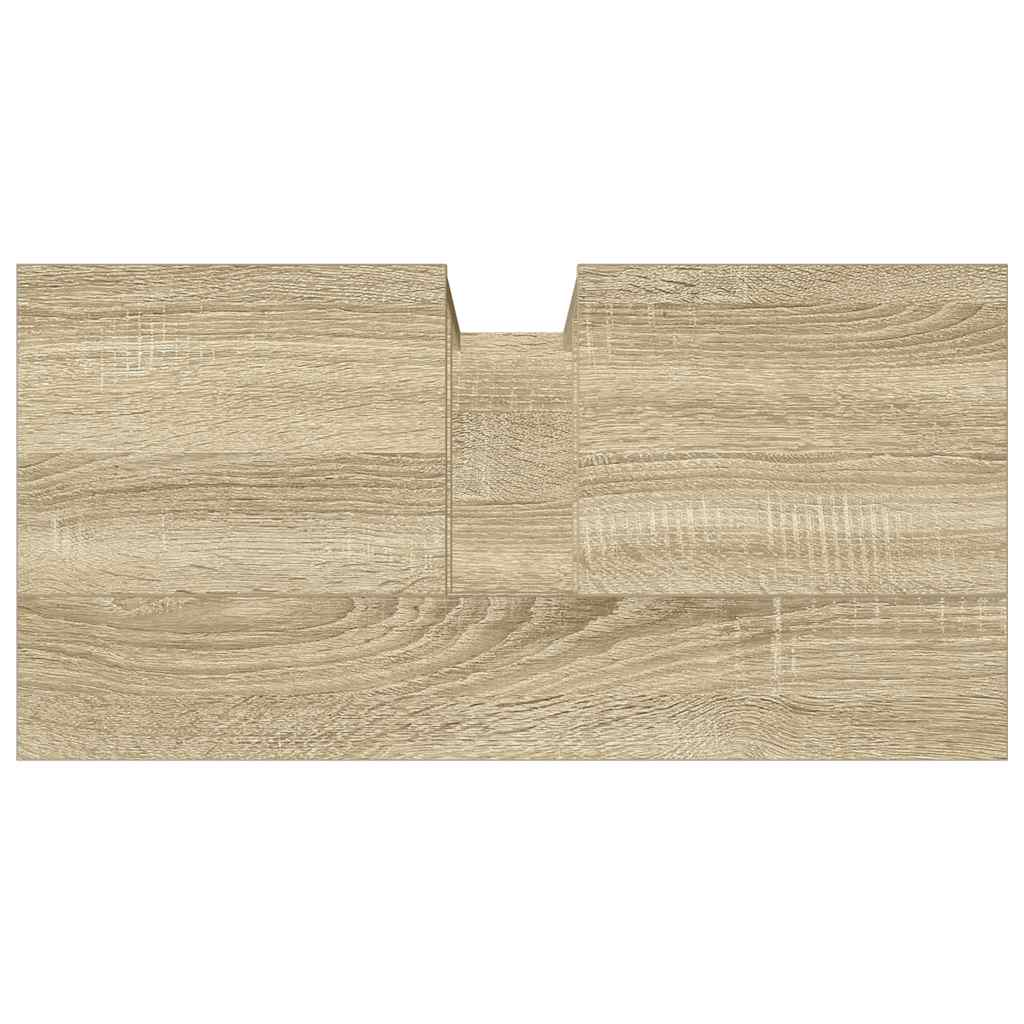 Ντουλάπι Νιπτήρα Μπάνιου Sonoma Δρυς 60x30x60 εκ. Επεξ. Ξύλο